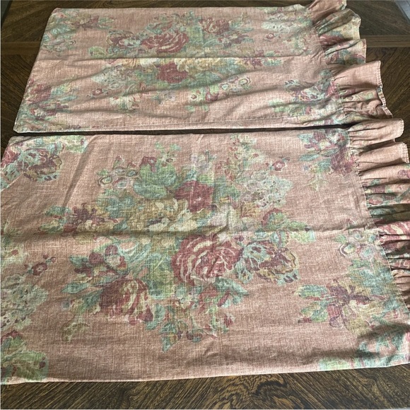 VINTAGE RALPH LAUREN MAURA RUFFLED STANDARD PILLOWCASES - Picture 5 of 9